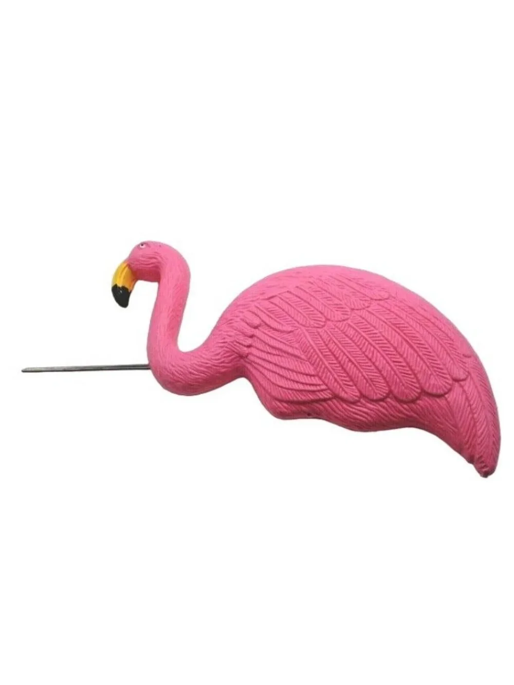 Pink Flamingo Lawn Art Lei Ornament Statue Yard Stake Tropical Beach Party Luau - Picture 8 of 9